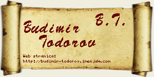 Budimir Todorov vizit kartica